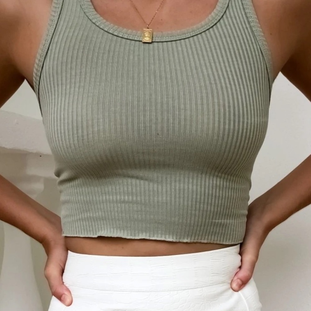 green trendy tank